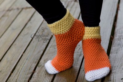 Candy Corn Socks Free Crochet Pattern