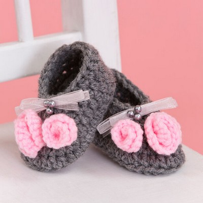 Crochet Little Miss Booties Pattern