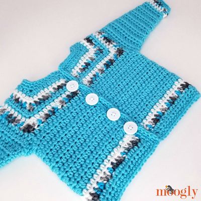 Free Crochet Essential Baby Sweater Pattern