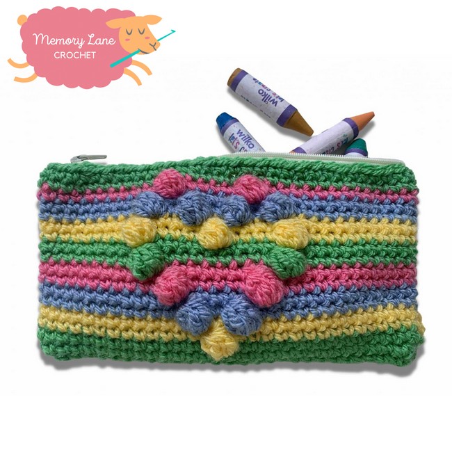 Bobble burst heart pencil case