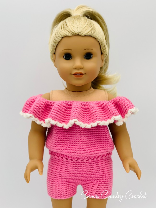 Ruffled Romper for 18" Dolls