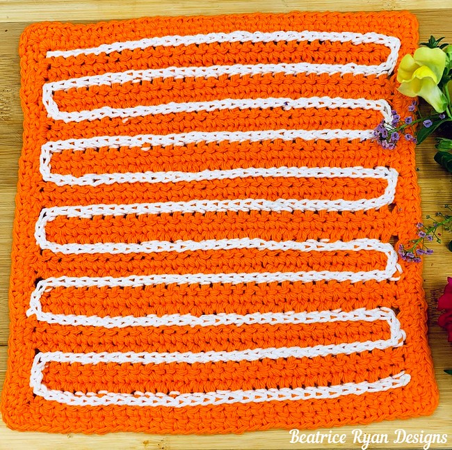 Summer Squiggles Dishcloth