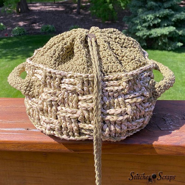 Soft-Top Drawstring Basket