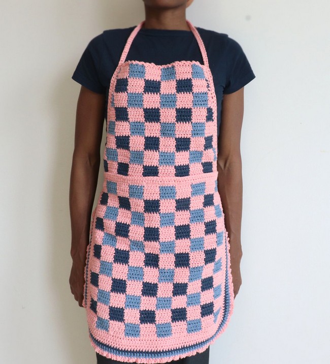 Checkered Two Piece Apron