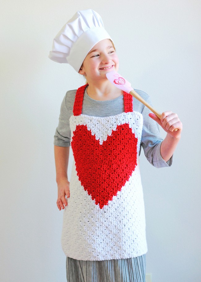 Heart C2C Child Apron