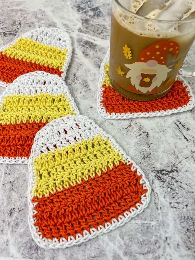 Candy Corn Coasters