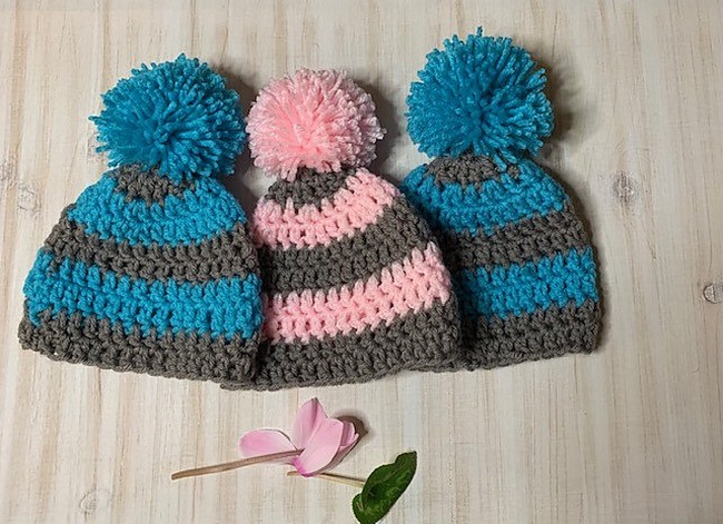 Baby Hat with Pom Pom