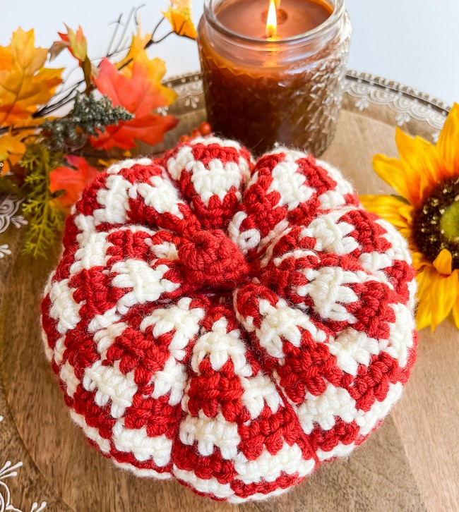 Checkered Patchwork Pumpkin