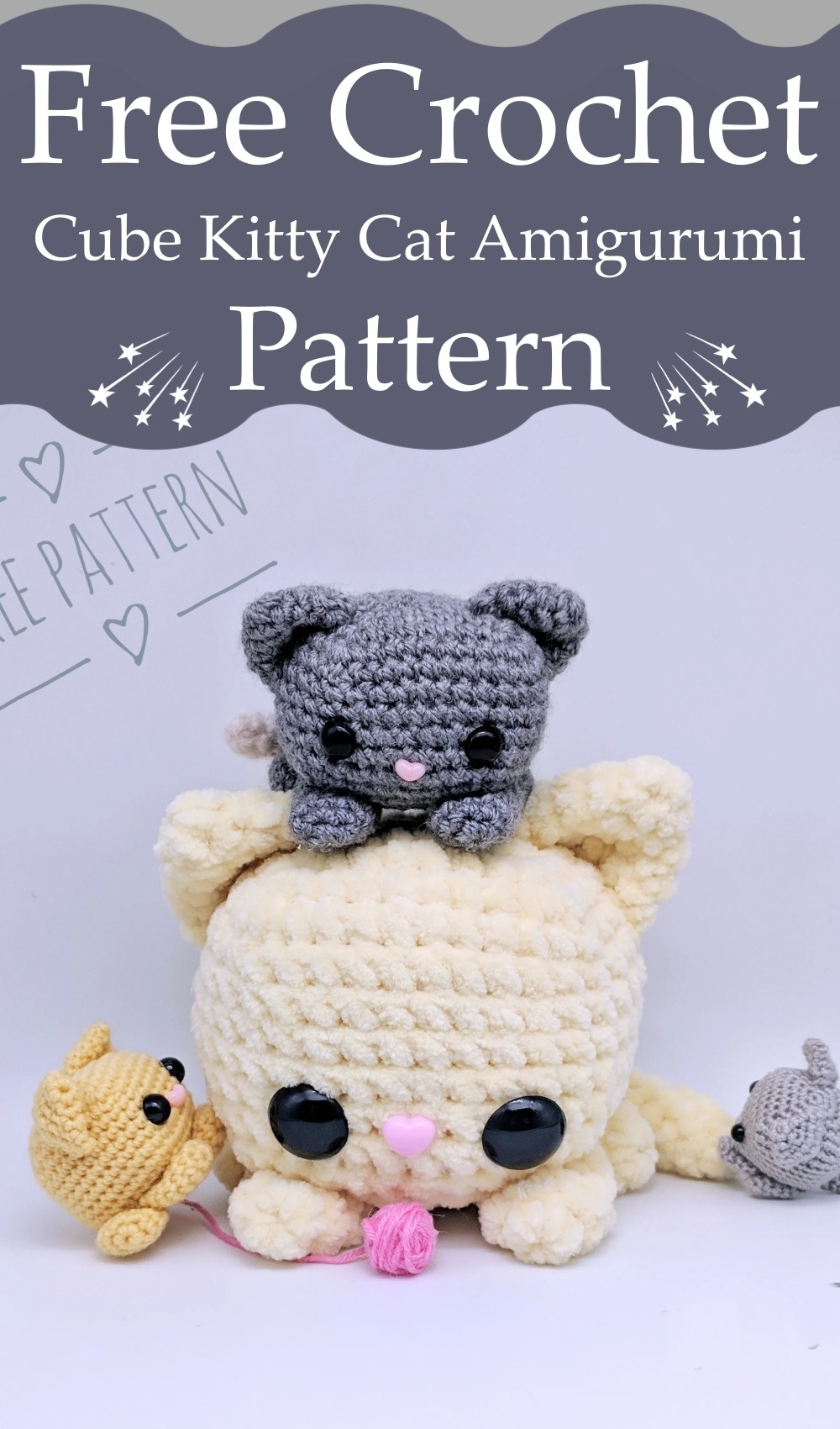 Cube Kitty Cat Amigurumi Pattern