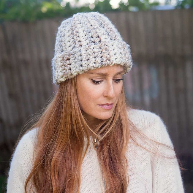 Flat Crochet Thick & Quick Hat