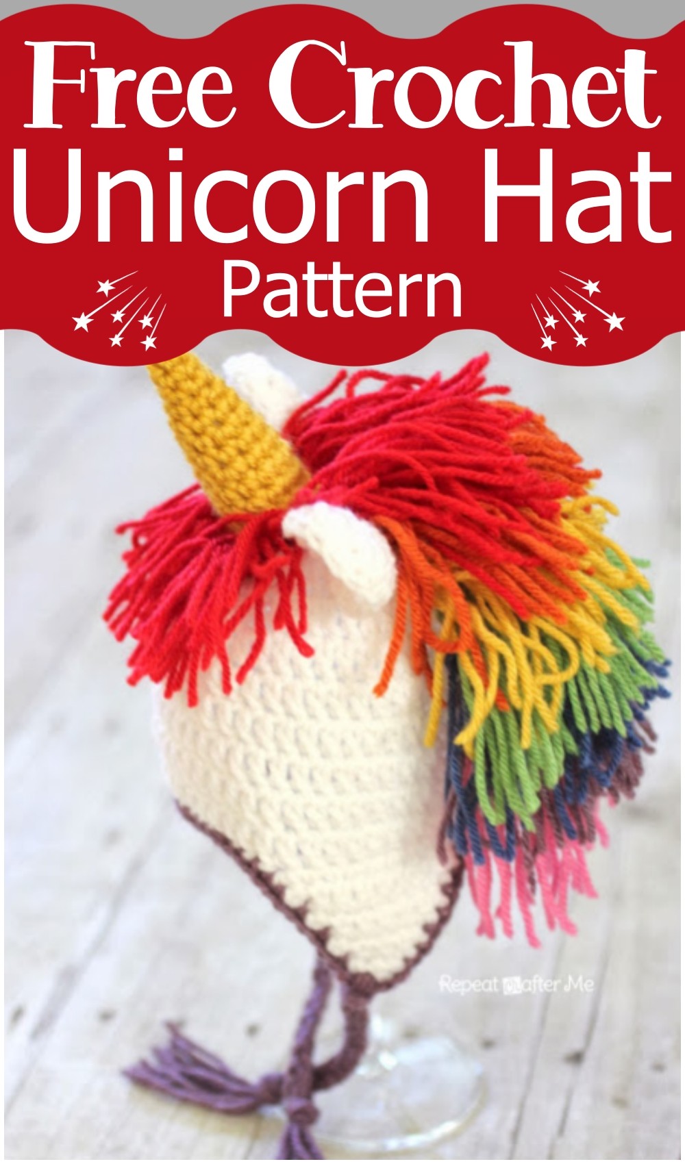 Free Crochet Unicorn Hat Pattern