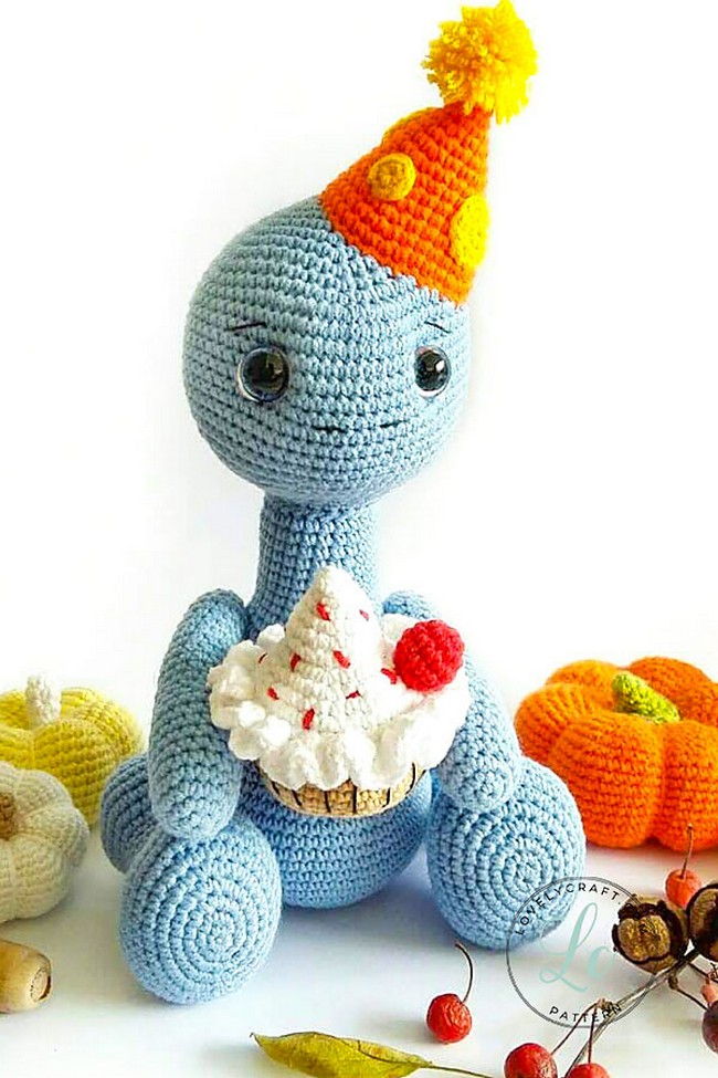 Happy Monroe Dinosaur Amigurumi