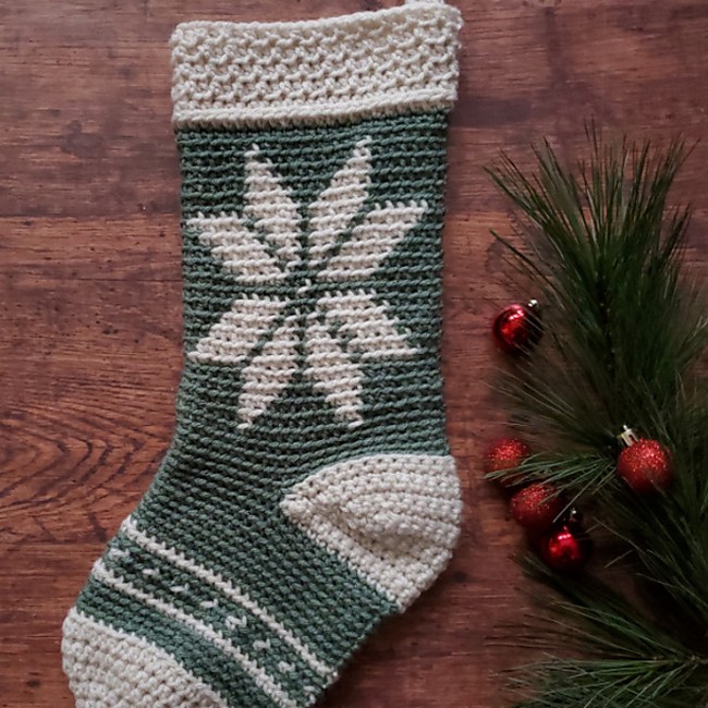 Nordic Snowflake Stocking