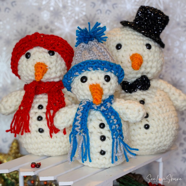 Snowman Family Trio