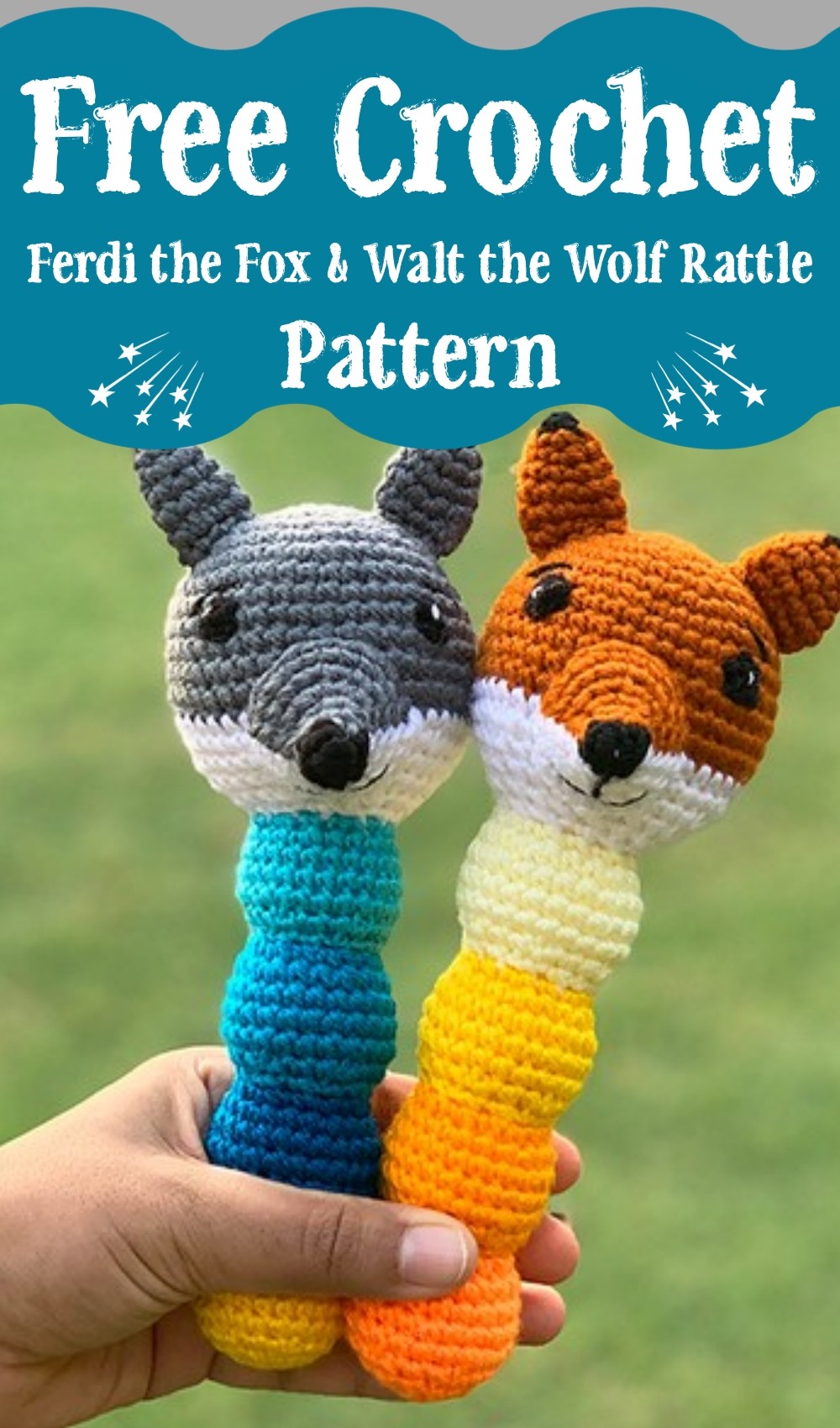 Ferdi the Fox & Walt the Wolf Rattle