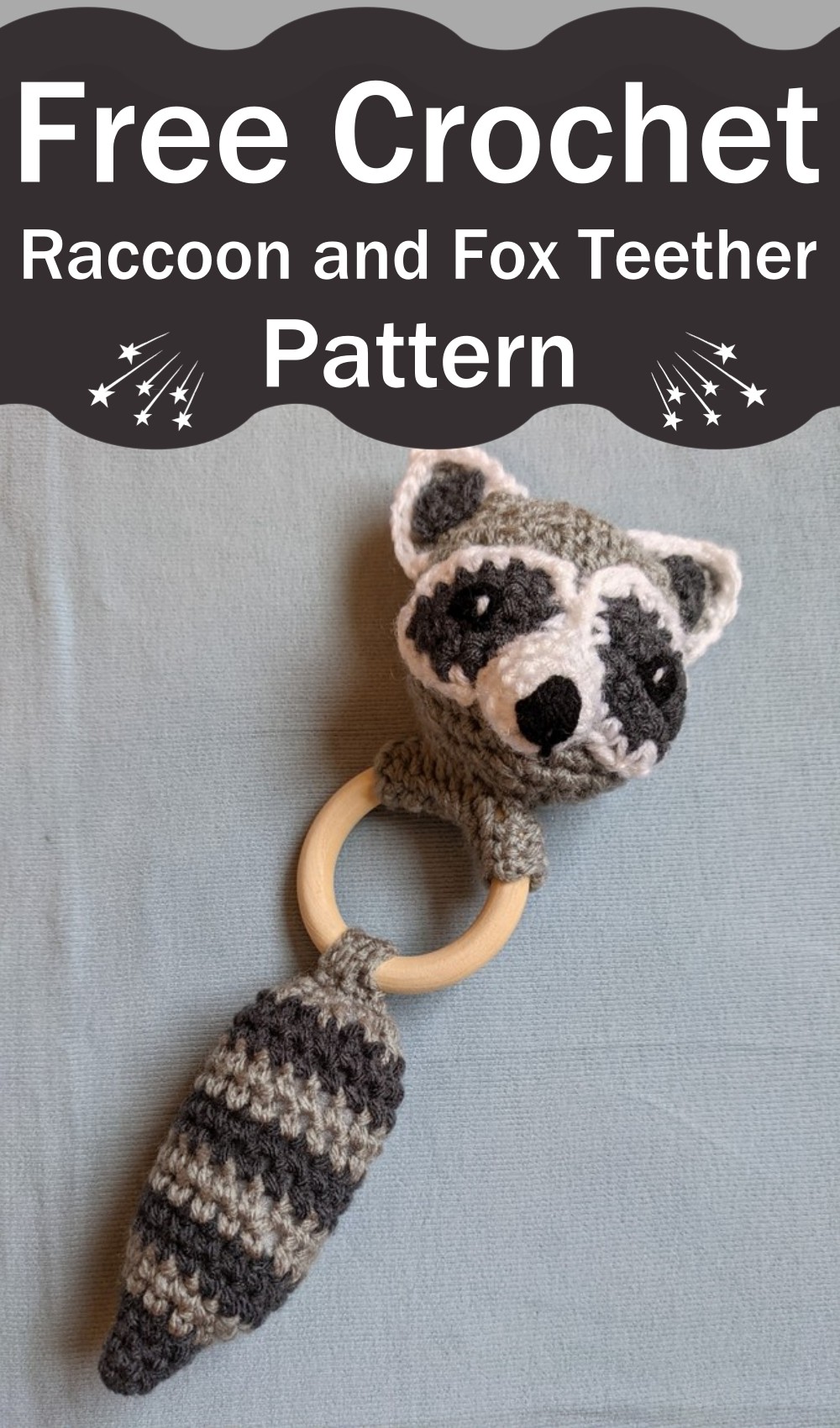 Raccoon and Fox Teether