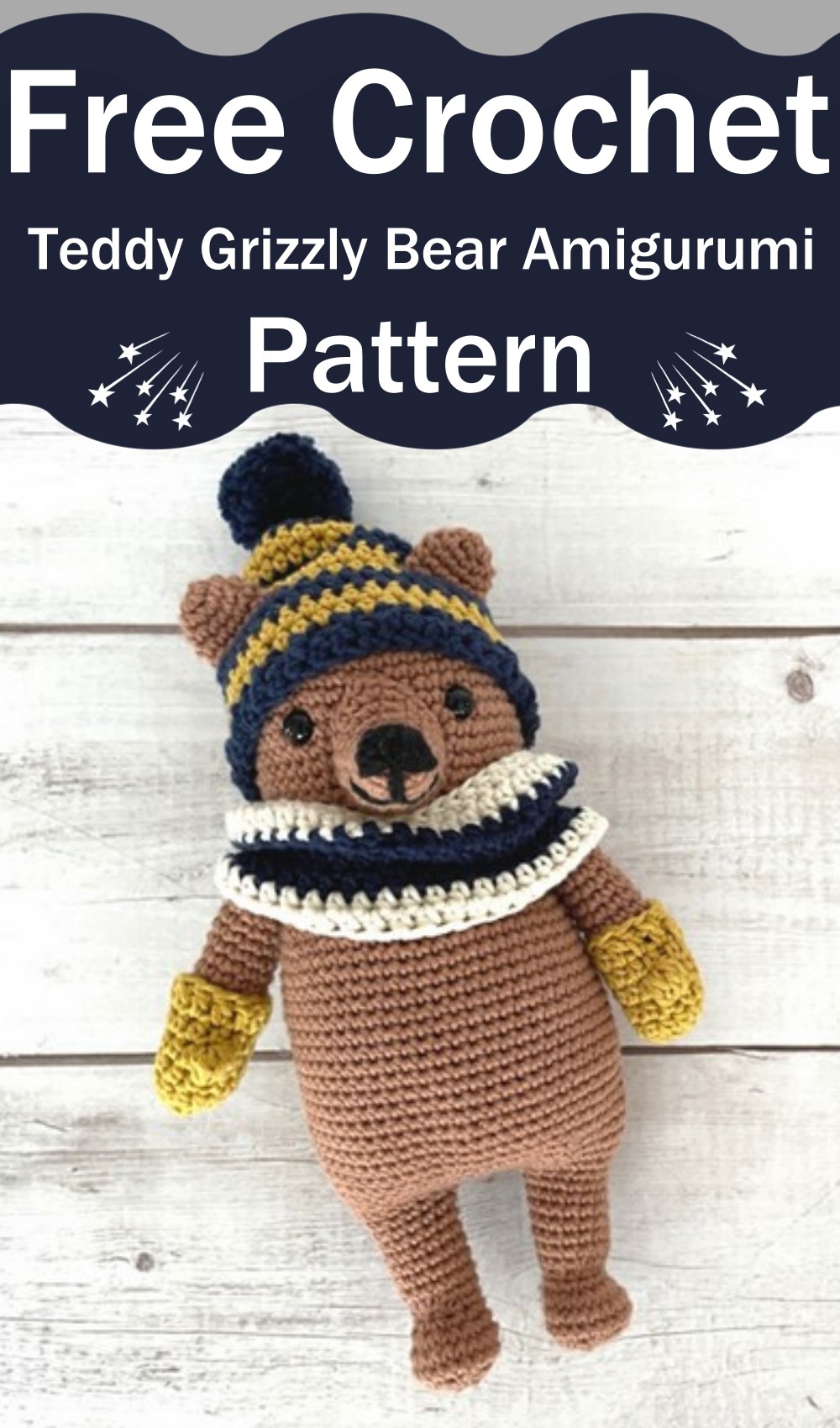 Teddy Grizzly Bear Amigurumi