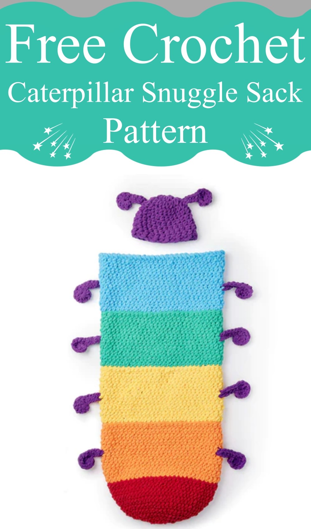 Crochet Caterpillar Snuggle Sack Pattern