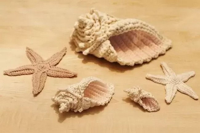 Crochet Conch Sea Shells And Star Fish Pattern