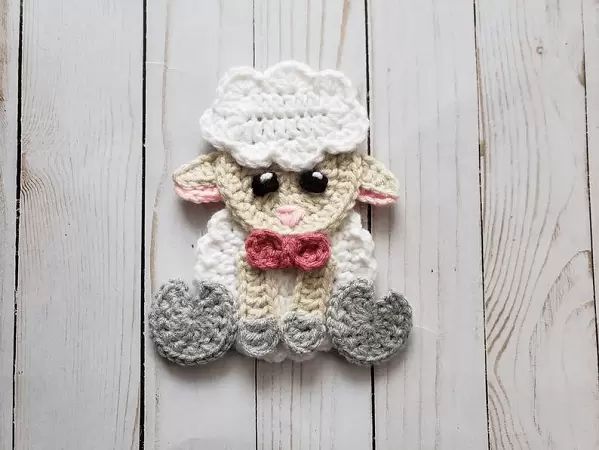 Crochet Sheep Applique Pattern