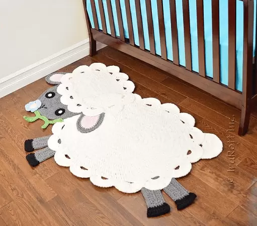 Easter Crochet Lamb Rug Pattern