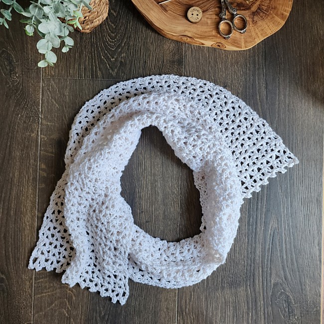 Crochet A Lacy V Stitch Scarf Pattern