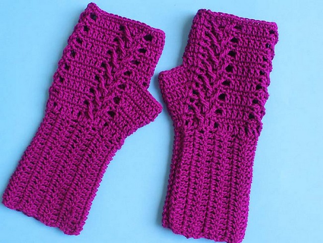 Crochet Adult Fingerless Gloves Pattern