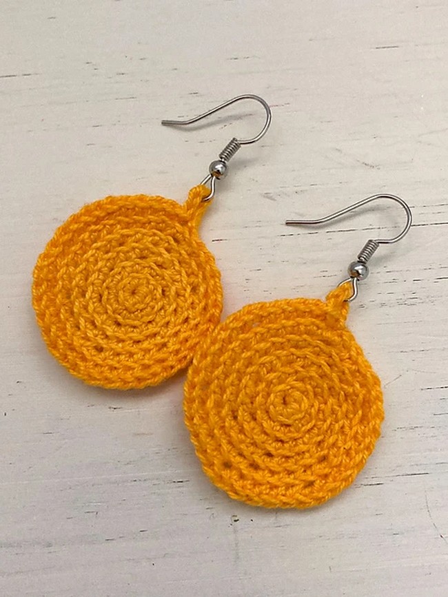 Crochet Archimedes Spiral Earrings Pattern