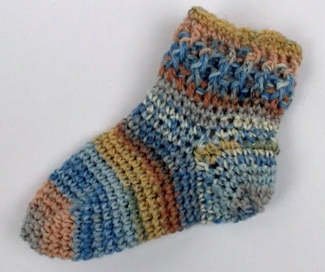 Crochet Baby Boy Socks Pattern