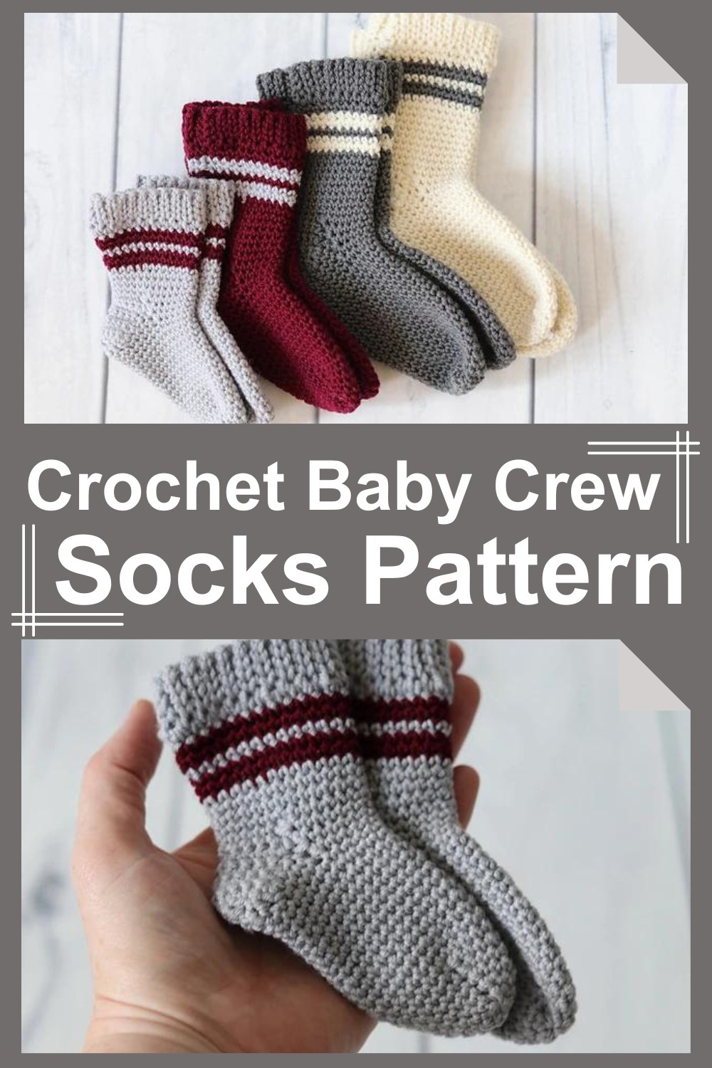 Crochet Baby Crew Socks Pattern