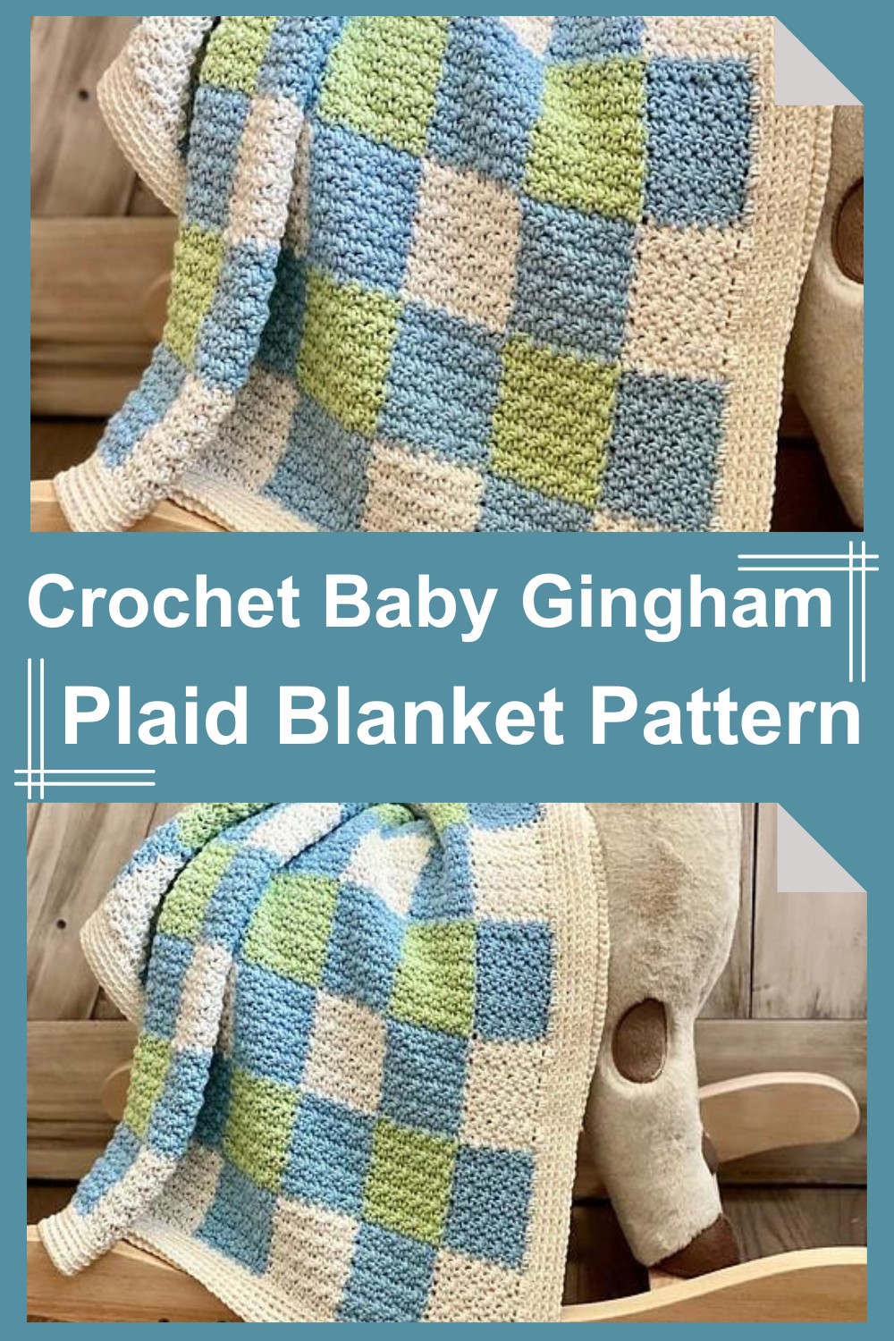 Crochet Baby Remi Gingham Plaid Blanket Pattern