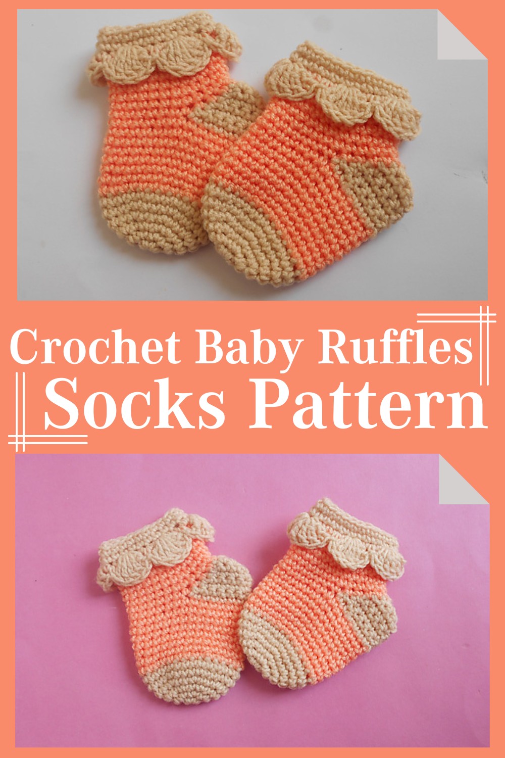 Crochet Baby Ruffles Socks Pattern