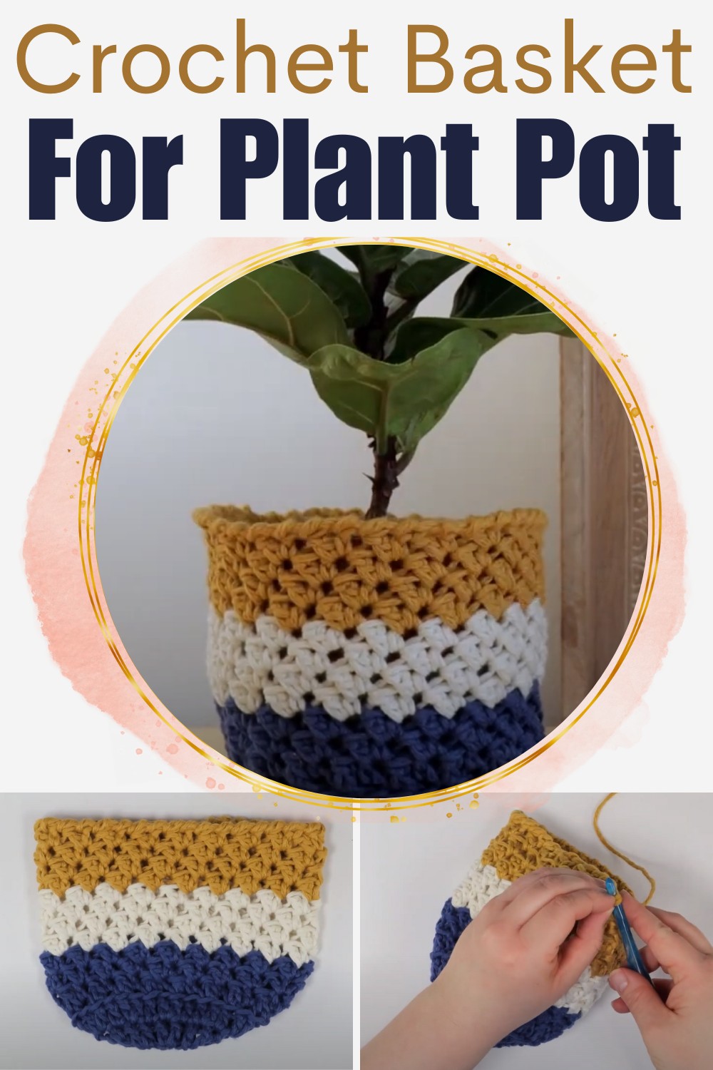 Crochet Basket For Plant Pot