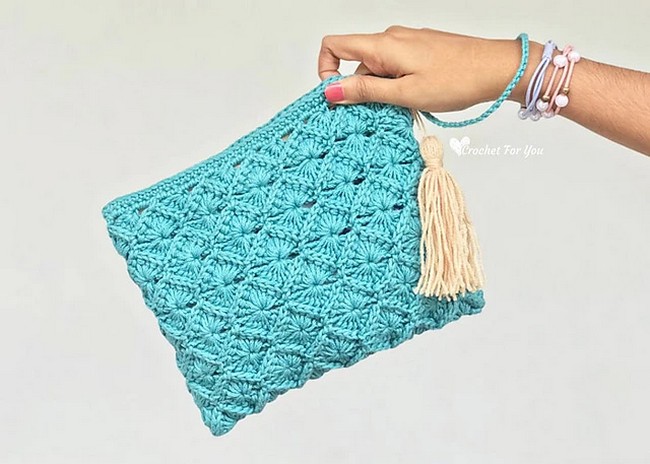 Crochet Bavarian Stitch Pouch Pattern