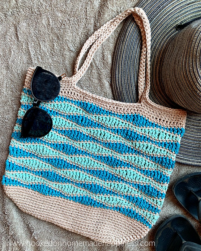 Crochet Beach Waves Market Bag Pattern 