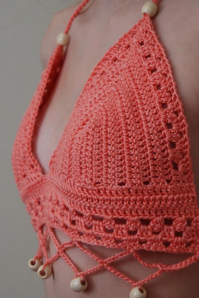 Crochet Beaded Bikini Top Pattern