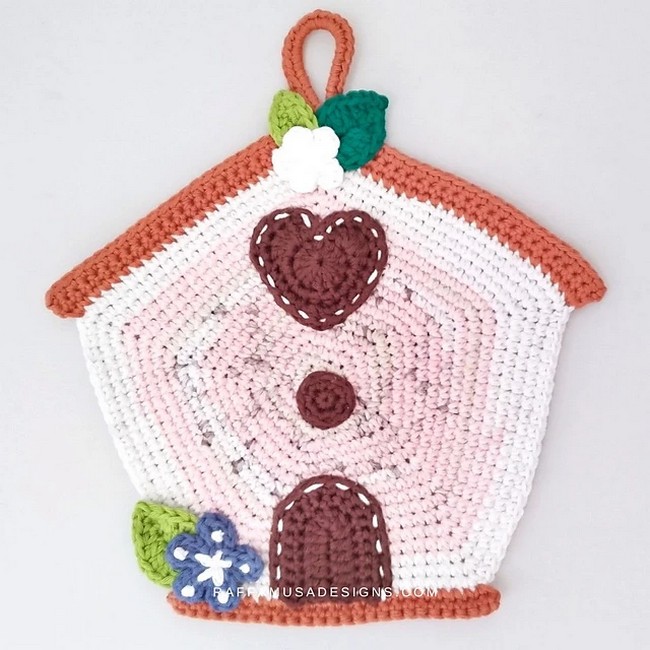 Crochet Birdhouse Hot Pad Pattern