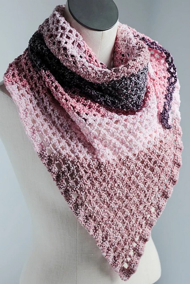 Crochet Blushing Moon Scarf Pattern