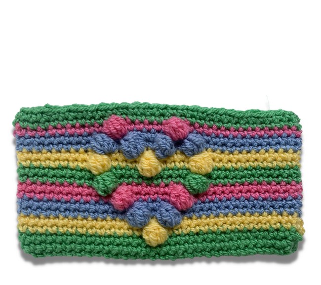 Crochet Bobble Burst Heart Pencil Case Pattern 