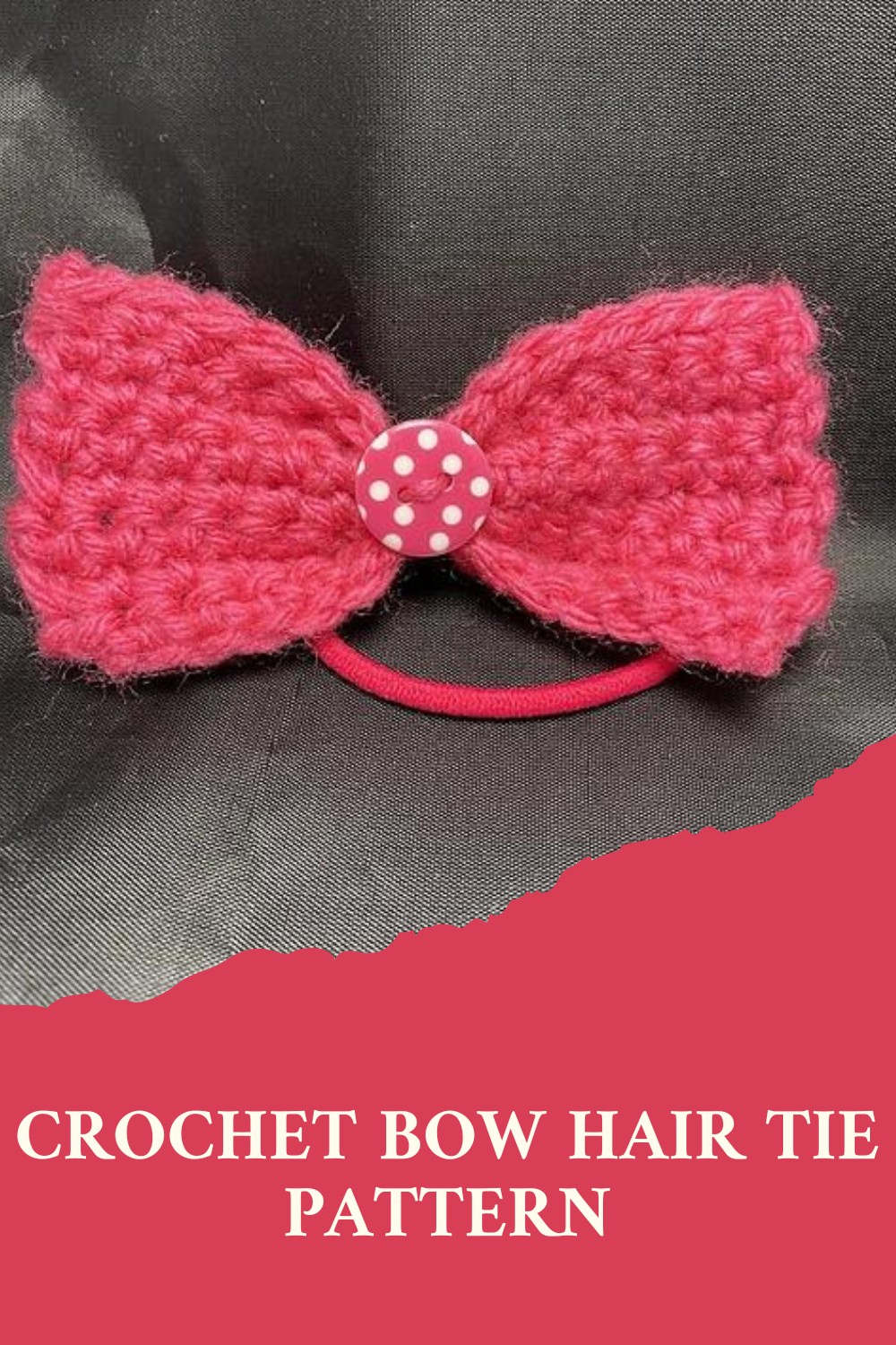 Crochet Bow Hair Tie Pattern