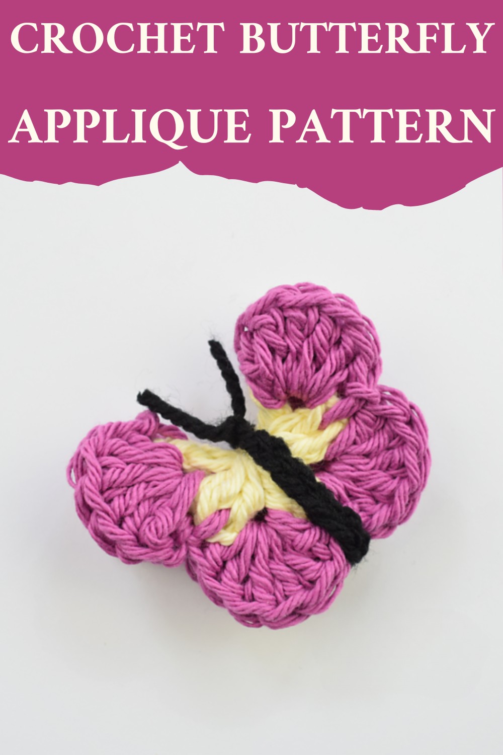 Crochet Butterfly Applique Pattern