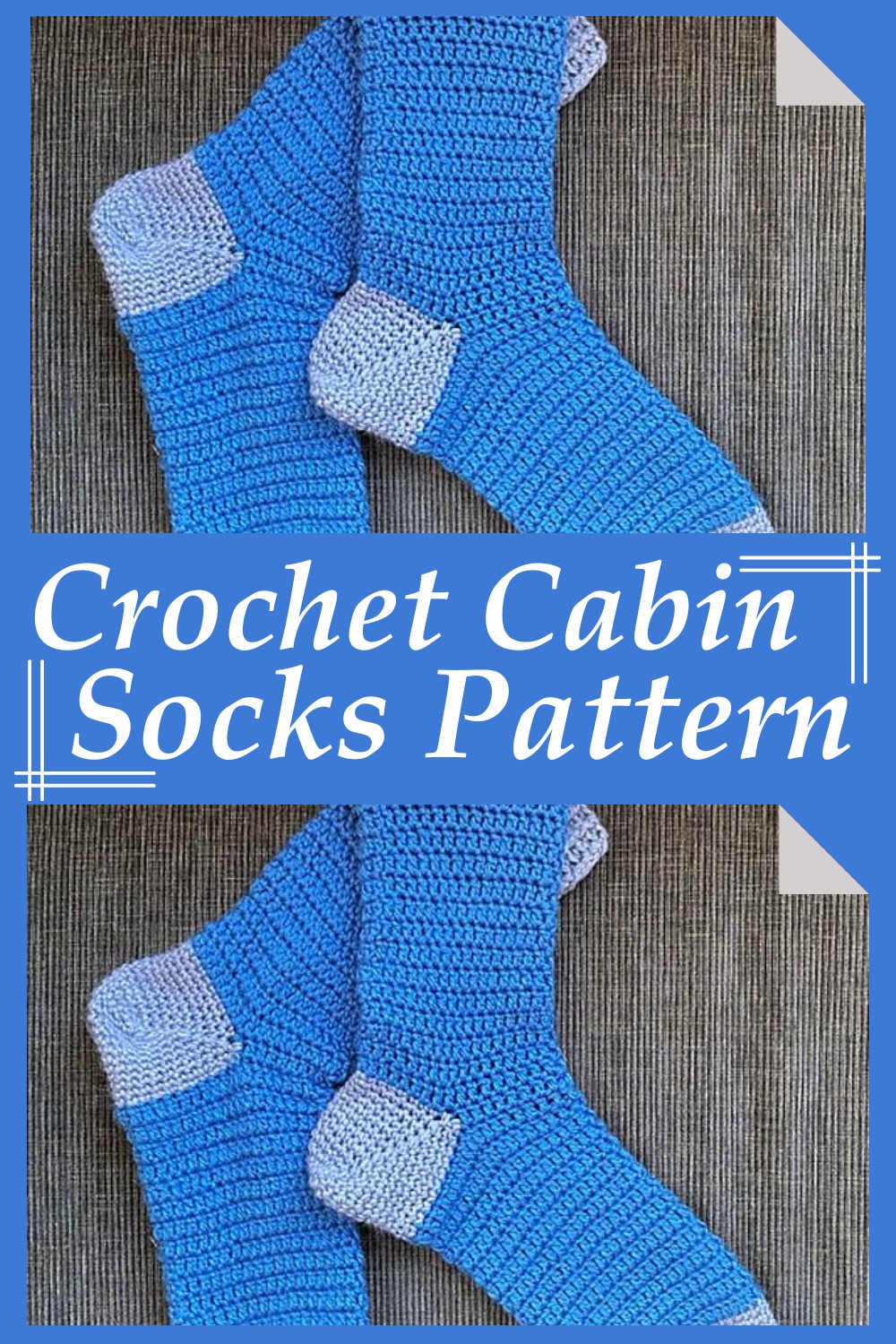 Crochet Cabin Socks Pattern