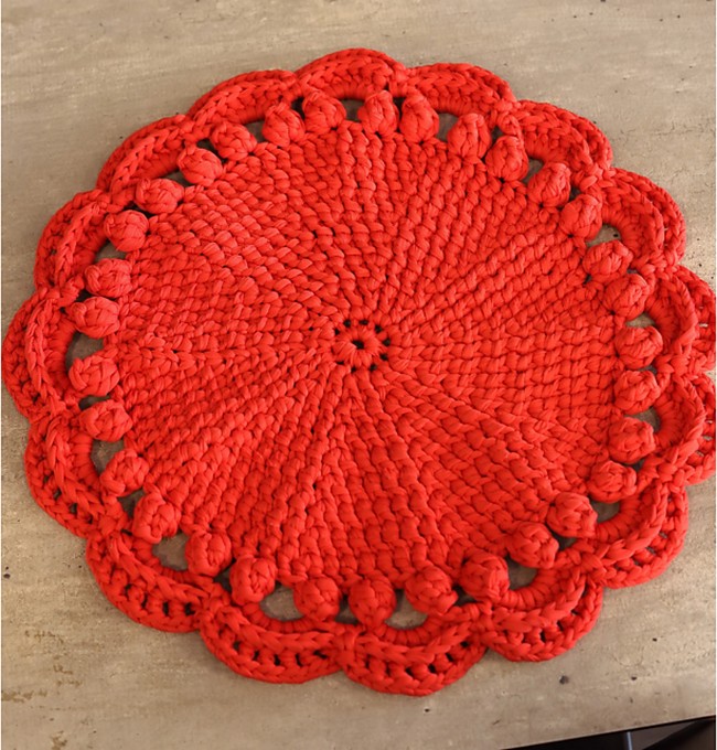 Crochet Candy Apple Placemats Pattern 