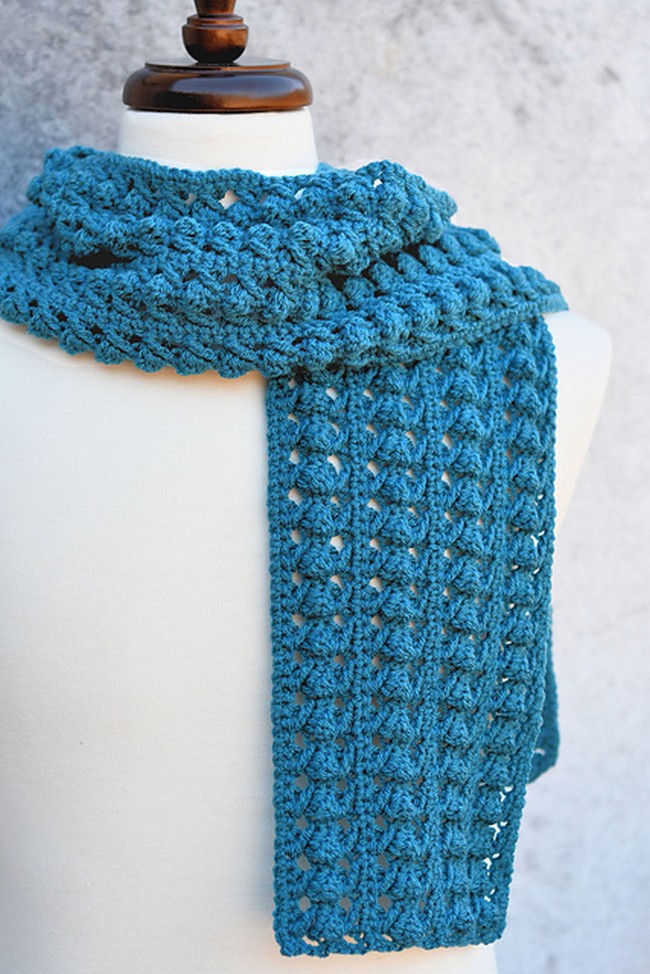 Crochet Candy Twists Lacy Scarf Pattern