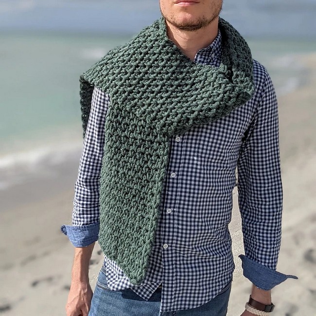 Crochet Classic Men's Scarf Pattern