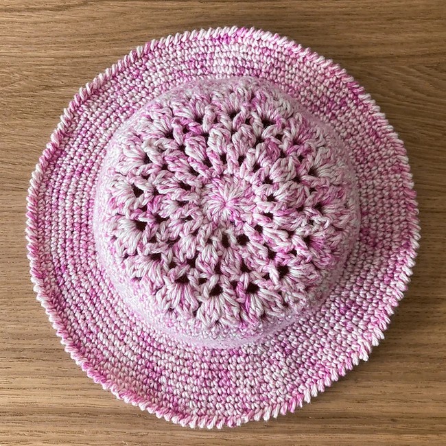 Crochet Dahlia Sun Hat Pattern