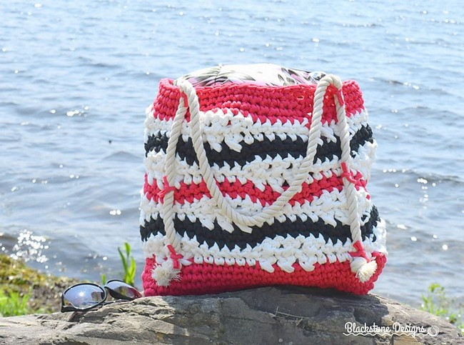 Crochet Double Waves Beach Bag Pattern