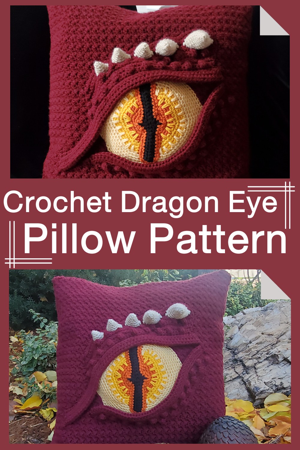 Crochet Dragon Eye Pillow Pattern