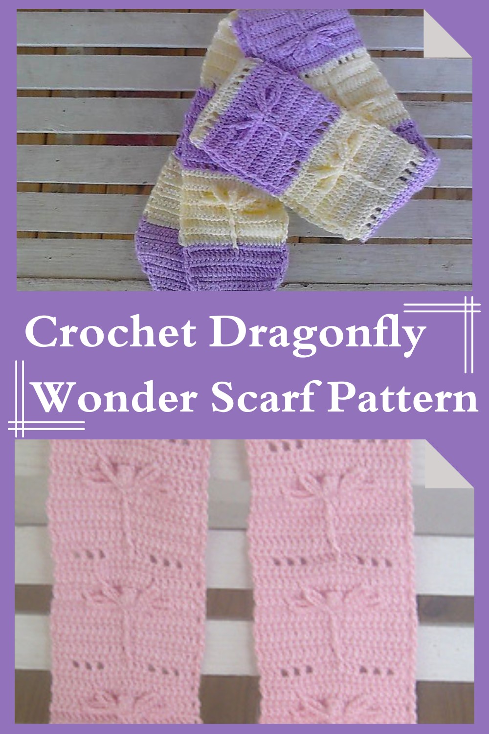 Crochet Dragonfly Wonder Scarf Pattern