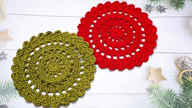 Crochet Easy Christmas Placemats Pattern